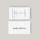 Temporary tattoo made with love