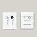 Temporary matching flower tattoos