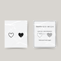 Temporary matching tattoo hearts