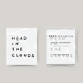 Temporary tattoo head in the clouds