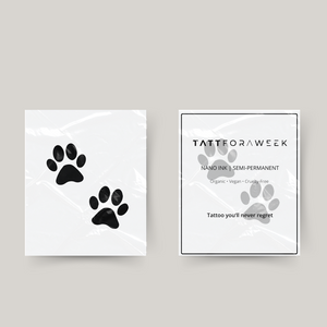 Temporary tattoo dog paws