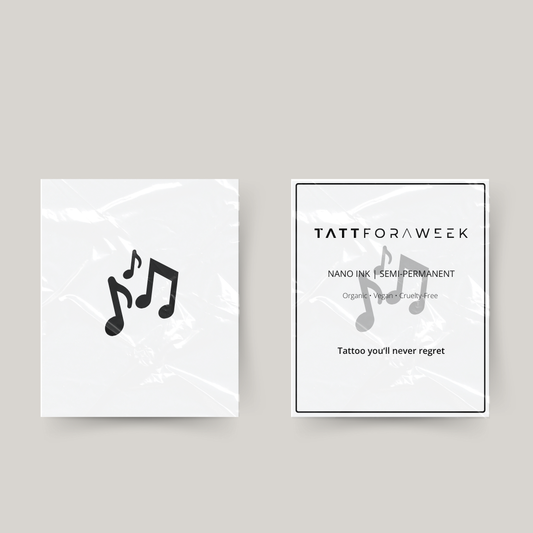 Temporary tattoo musical notes