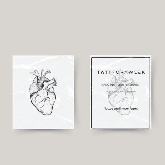 Temporary tattoo organic heart