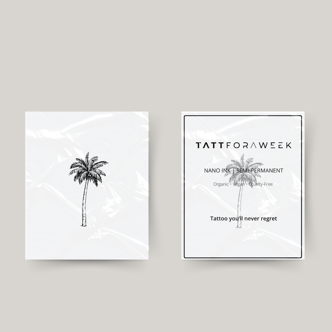 Temporary tattoo palm tree