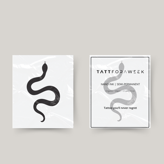 Temporary tattoo snake