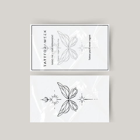 Temporary tattoo unalome butterfly