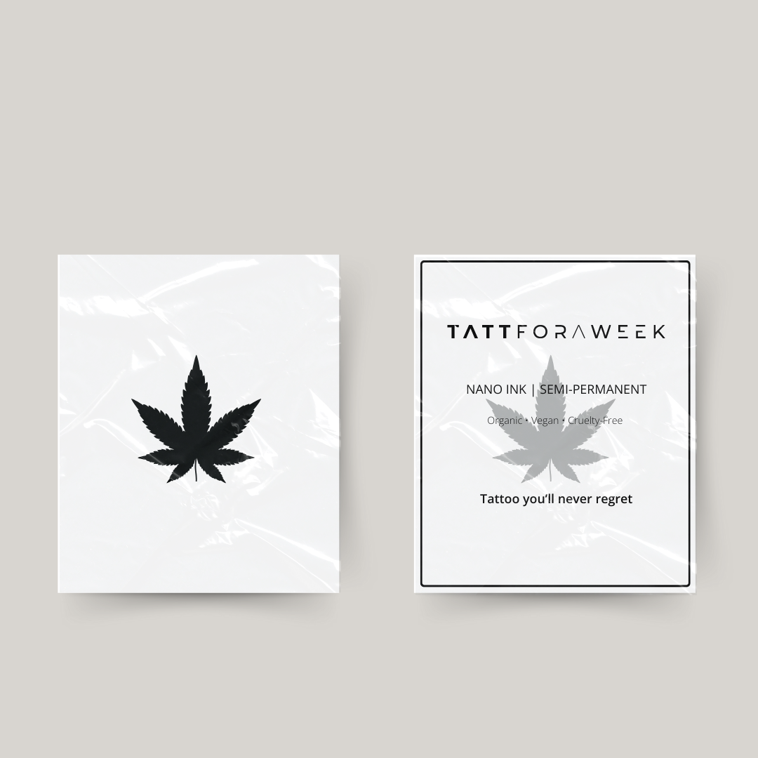 Temporary tattoo cannabis plant