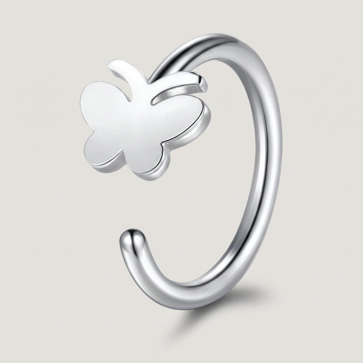 Nep neusring vlindertje zilver
