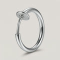 Nep piercing ring glad zilver