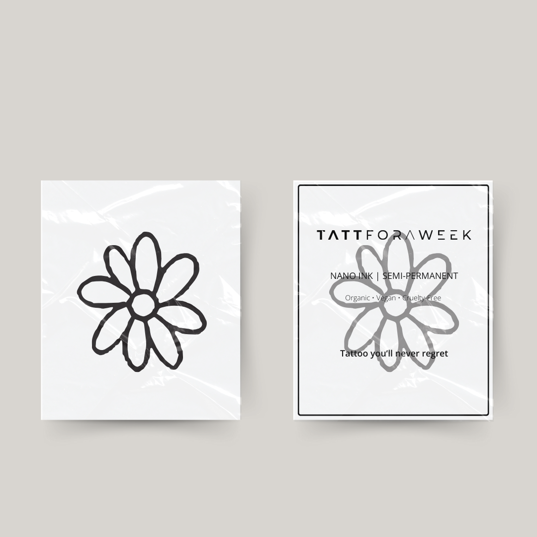 Temporary tattoo flower
