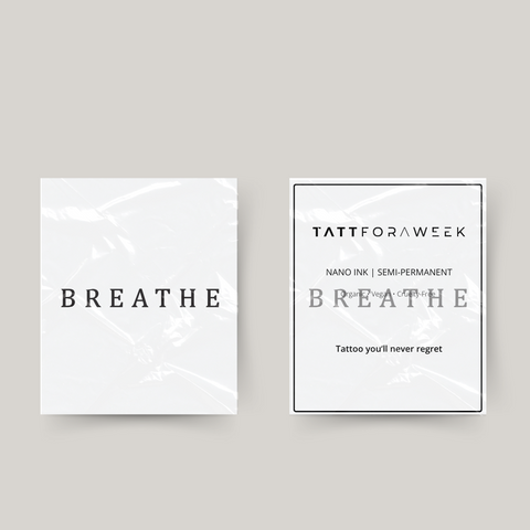 Temporary tattoo breathe