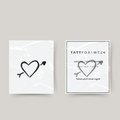 Temporary tattoo heart arrow