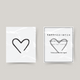Temporary tattoo interrupted heart