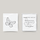 Temporary tattoo flying butterfly