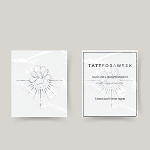 Temporary tattoo sun rays and flower